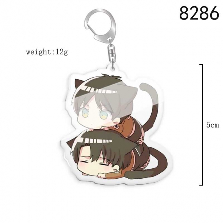 Shingeki no Kyojin Anime acrylic Key Chain  price for 5 pcs 8286