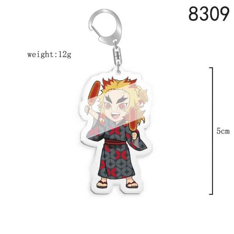 Demon Slayer Kimets Anime acrylic Key Chain  price for 5 pcs 8309