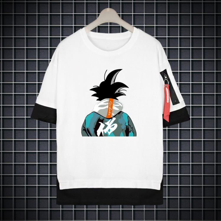 DRAGON BALL Full color printed short-sleeved fake two-piece T-shirt from S to XXXL