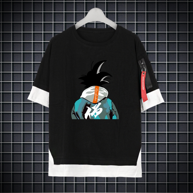 DRAGON BALL Full color printed short-sleeved fake two-piece T-shirt from S to XXXL