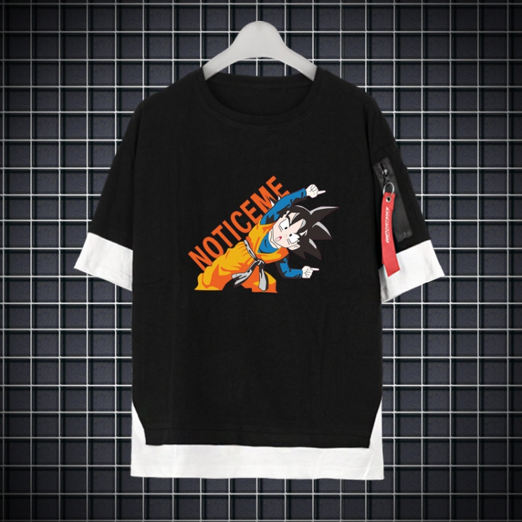 DRAGON BALL Full color printed short-sleeved fake two-piece T-shirt from S to XXXL