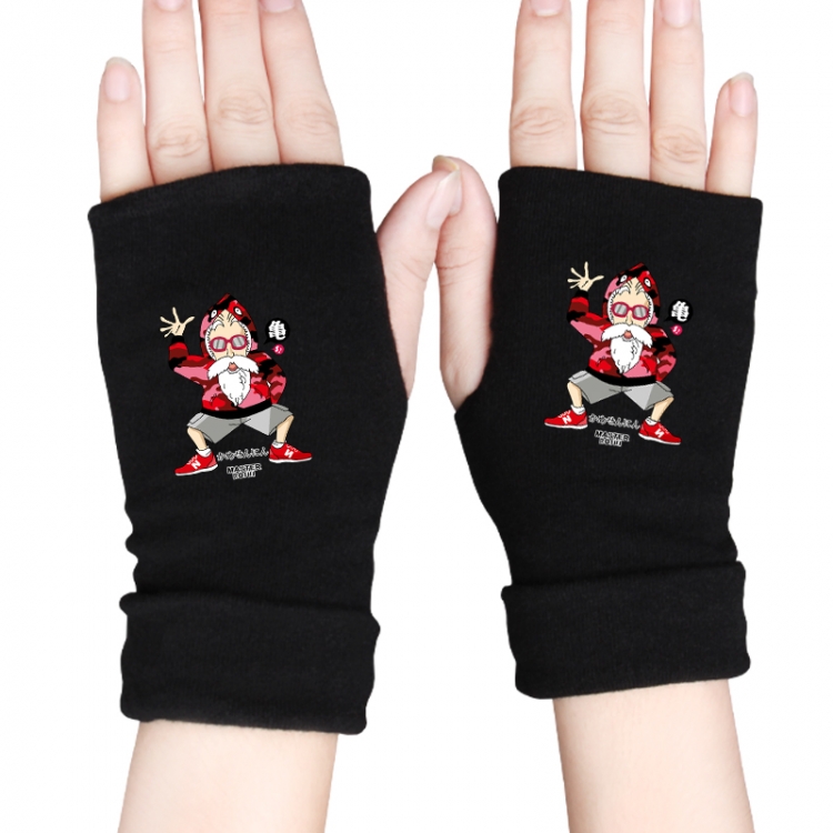 DRAGON BALL Anime knitted half finger gloves