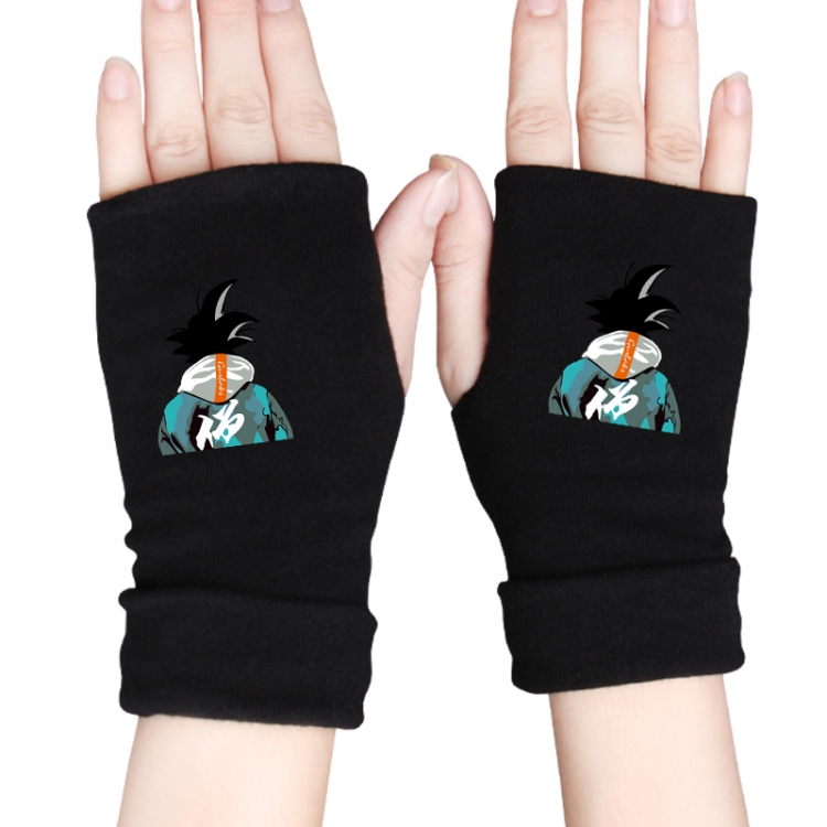 DRAGON BALL Anime knitted half finger gloves