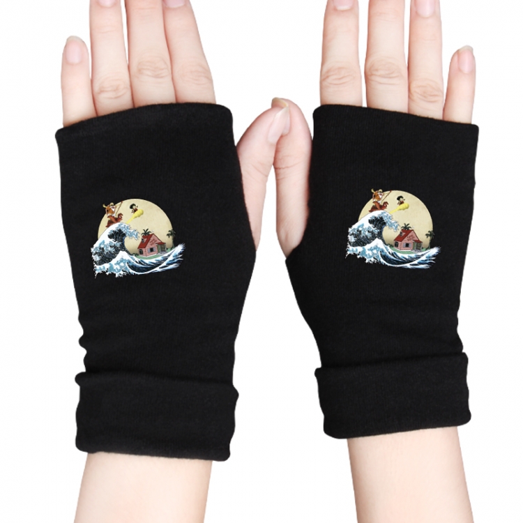 DRAGON BALL Anime knitted half finger gloves