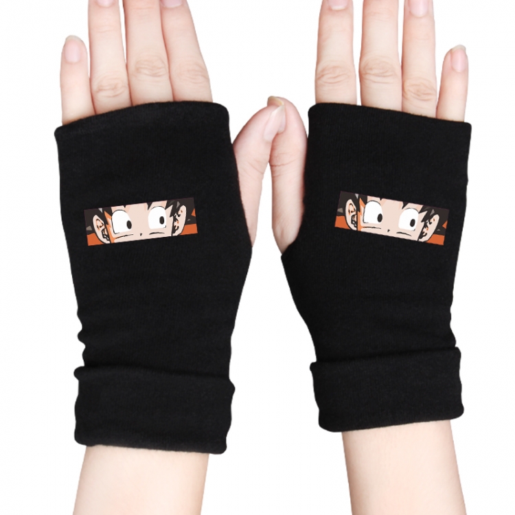 DRAGON BALL Anime knitted half finger gloves