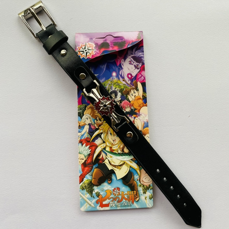 The Seven Deadly Sins Anime peripheral Bracelet Leather Bracelet price for 5 pcs