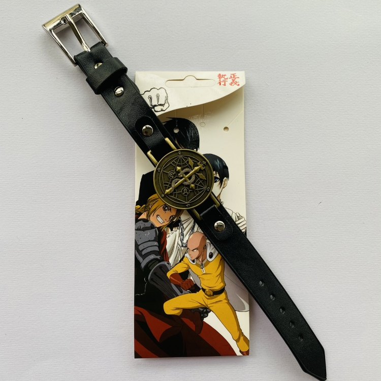 One Punch Man Anime peripheral Bracelet Leather Bracelet  style price for 5 pcs