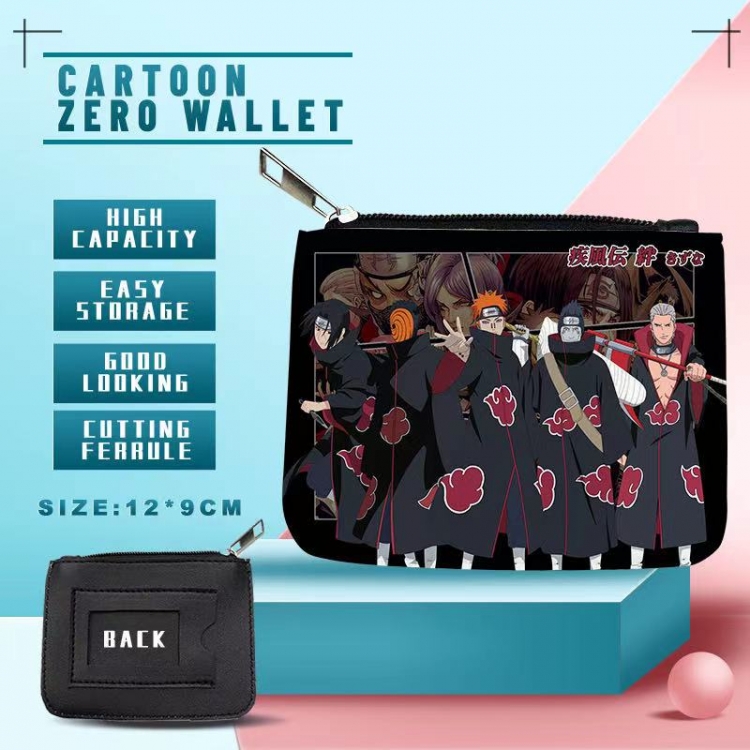 Naruto PU storage bag card wallet purse 12X9cm  price for 5 pcs