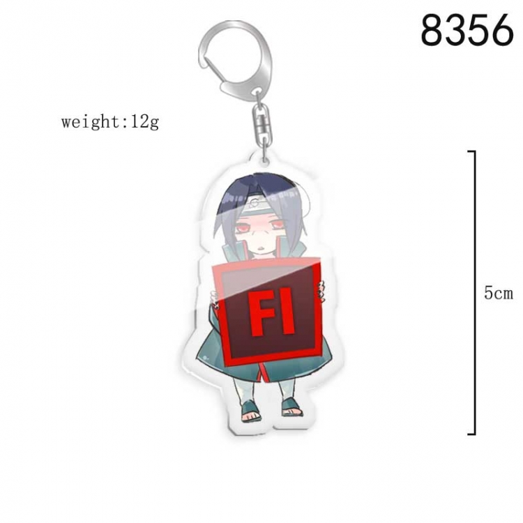 Naruto Anime acrylic Key Chain  price for 5 pcs 8356