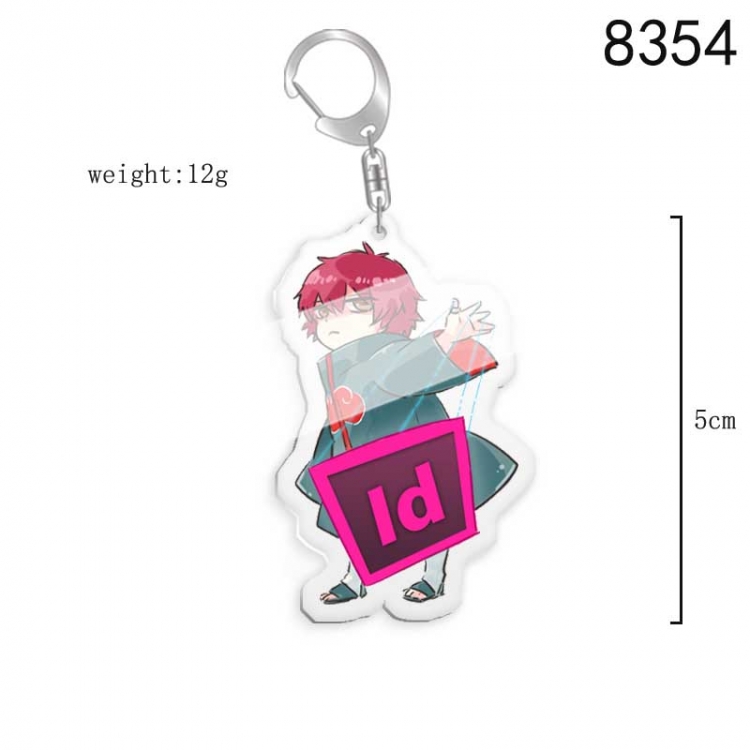 Naruto Anime acrylic Key Chain  price for 5 pcs 8354