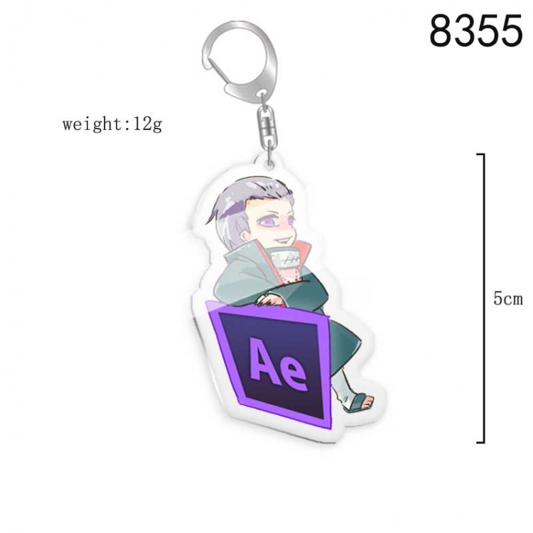 Naruto Anime acrylic Key Chain  price for 5 pcs 8355