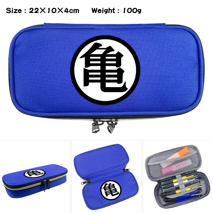 DRAGON BALL Anime Waterproof canvas zipper clamshell pencil case pencil case 22x10x4cm