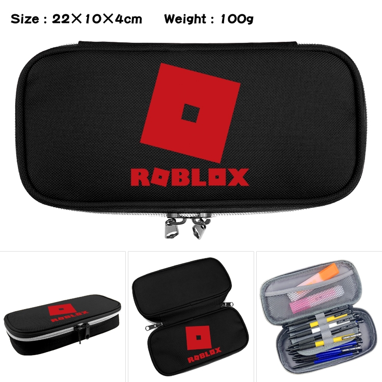 Roblox   Anime Waterproof canvas zipper clamshell pencil case pencil case  22x10x4cm