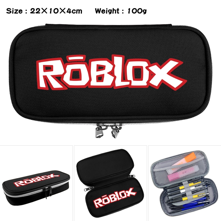 Roblox   Anime Waterproof canvas zipper clamshell pencil case pencil case  22x10x4cm