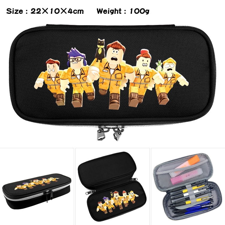 Roblox   Anime Waterproof canvas zipper clamshell pencil case pencil case  22x10x4cm