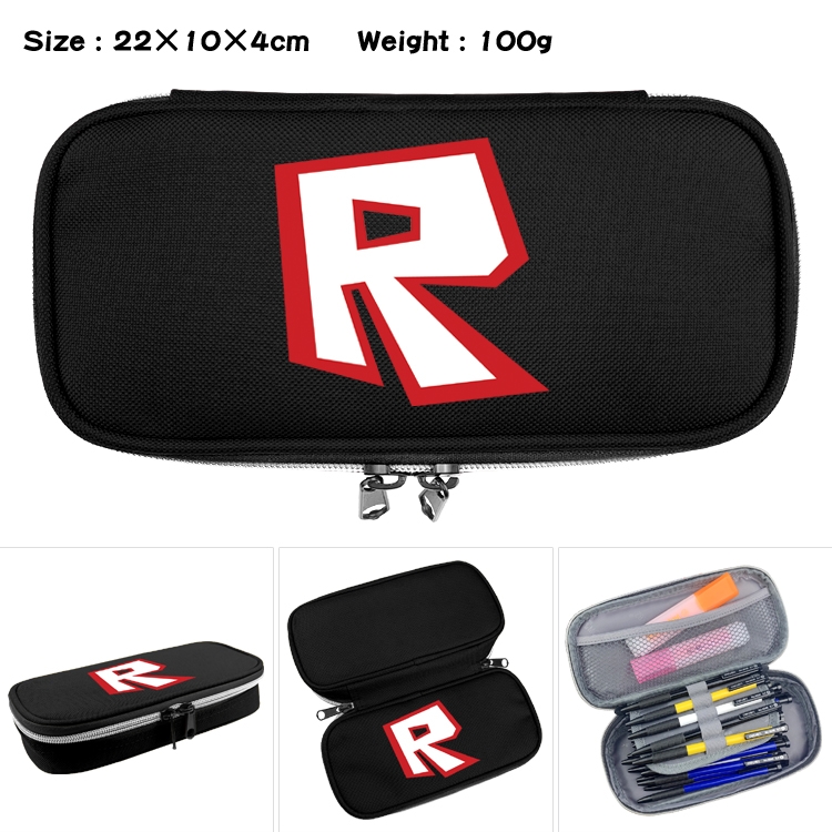 Roblox   Anime Waterproof canvas zipper clamshell pencil case pencil case  22x10x4cm