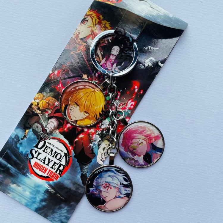 Demon Slayer Kimets Anime skewers metal keychain pendant