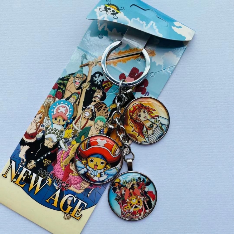 One Piece Anime skewers metal keychain pendant