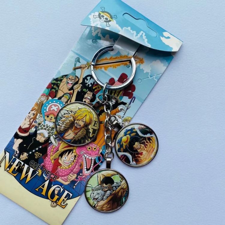 One Piece Anime skewers metal keychain pendant