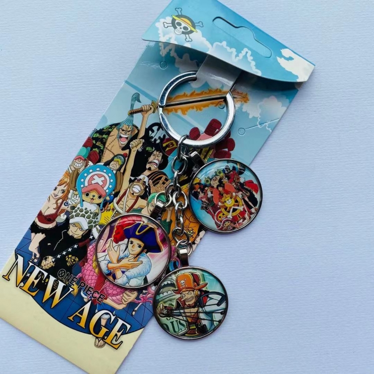 One Piece Anime skewers metal keychain pendant
