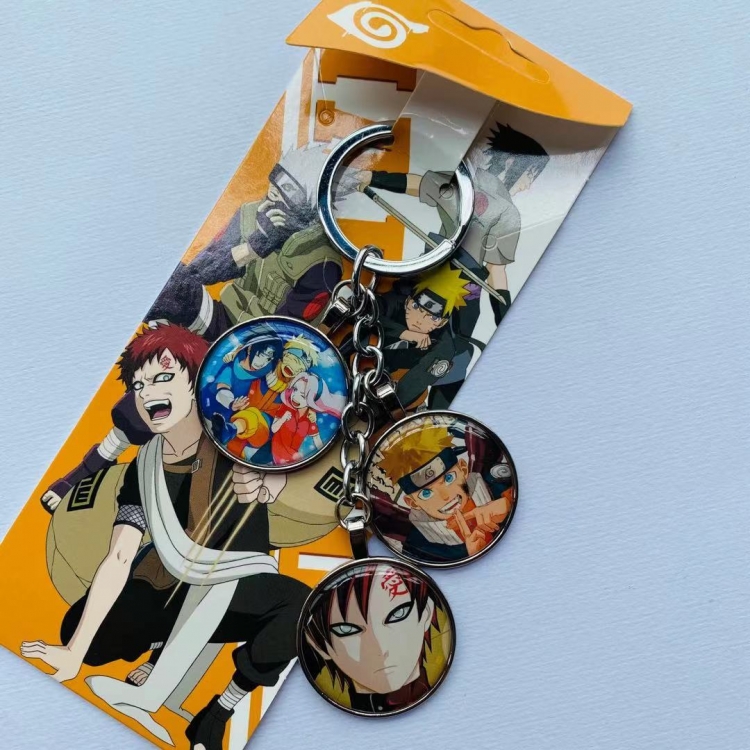 Naruto Anime skewers metal keychain pendant