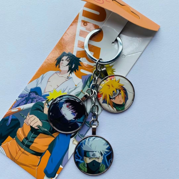 Naruto Anime skewers metal keychain pendant