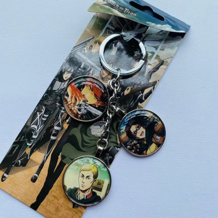 Shingeki no Kyojin Anime skewers metal keychain pendant