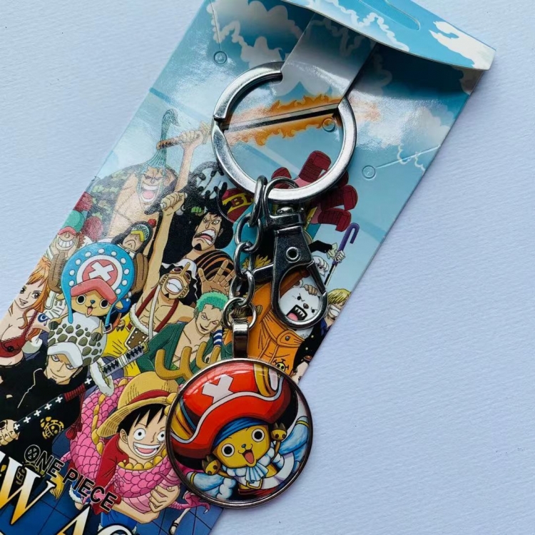 One Piece Anime cartoon metal keychain pendant price for 5 pcs