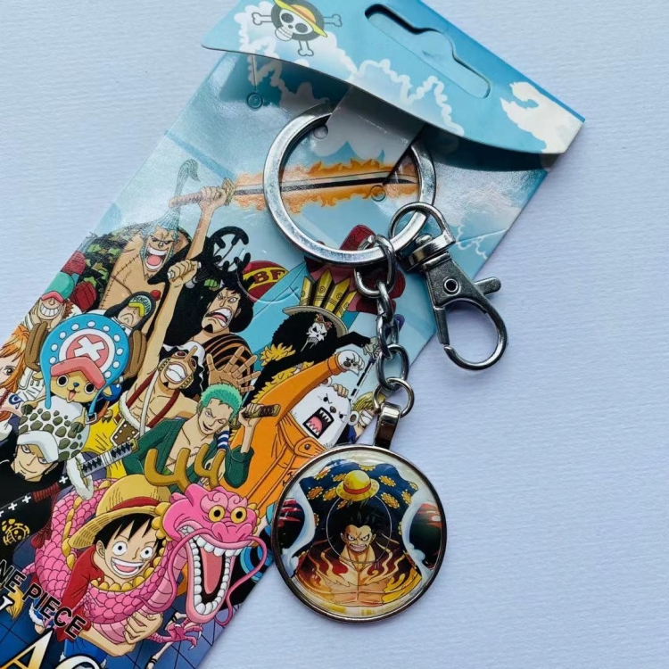 One Piece Anime cartoon metal keychain pendant price for 5 pcs