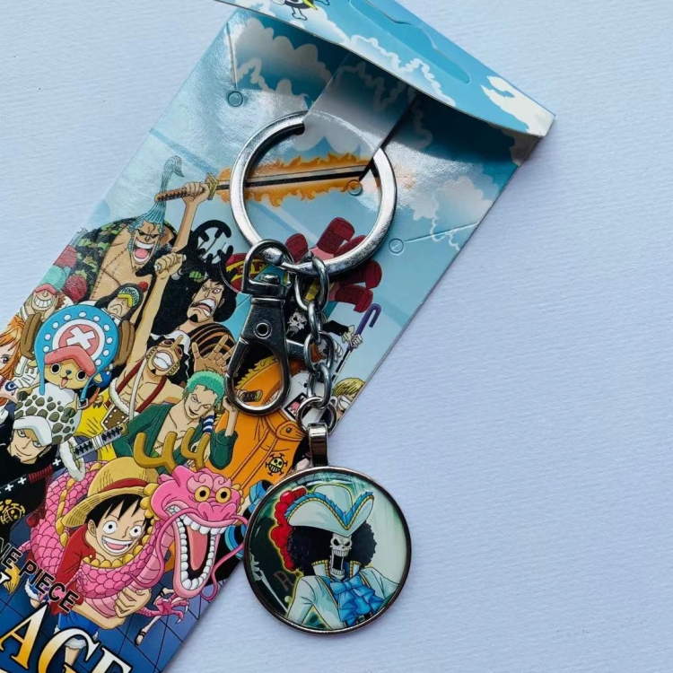 One Piece Anime cartoon metal keychain pendant price for 5 pcs