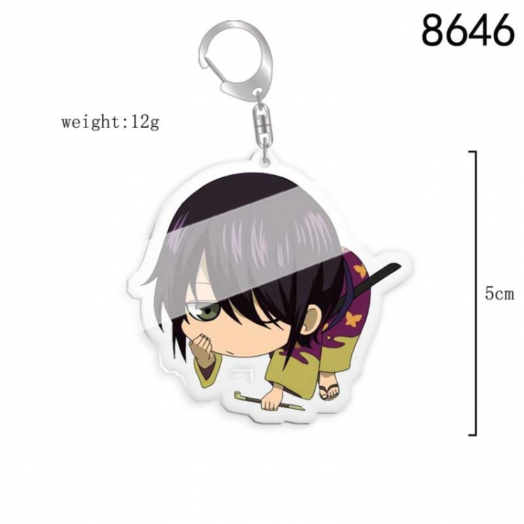 Gintama Anime acrylic Key Chain  price for 5 pcs 8646