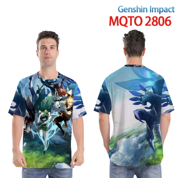 Genshin Impact  Full color printed short sleeve T-shirt 2XS-4XL  9 sizes   MQTO-2806