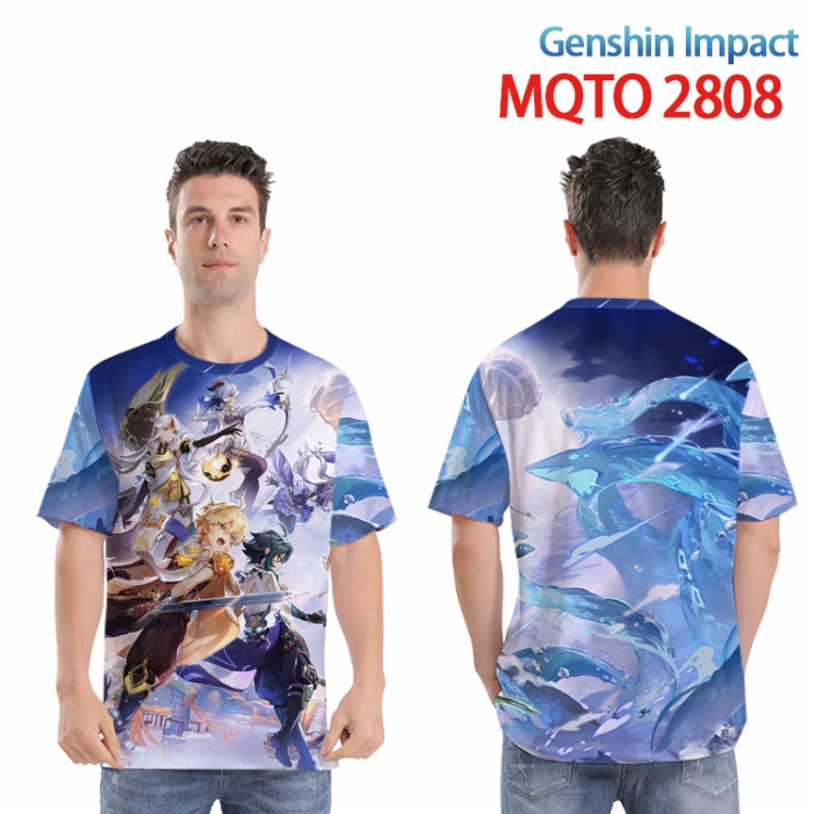 Genshin Impact  Full color printed short sleeve T-shirt 2XS-4XL  9 sizes MQTO-2808