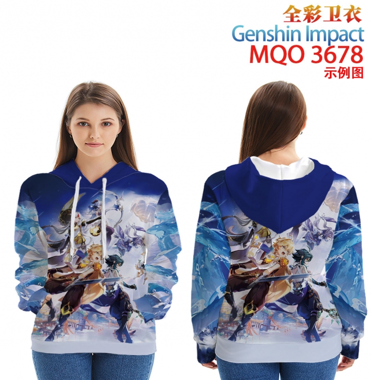 Genshin Impact Full Color Patch pocket Sweatshirt Hoodie  from XXS to 4XL  MQO 3678