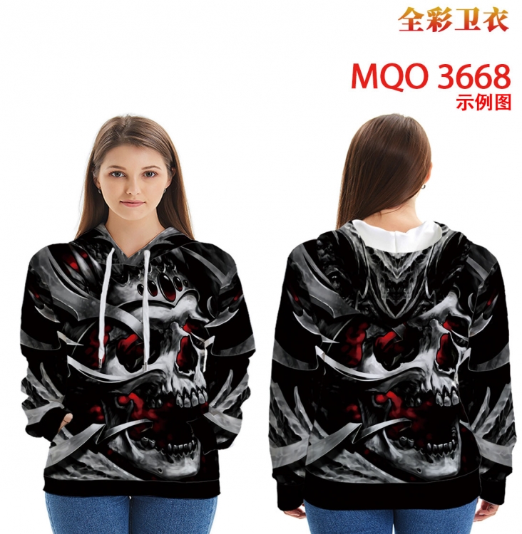 Skull Full Color Patch pocket Sweatshirt Hoodie  from XXS to 4XL  MQO 3668