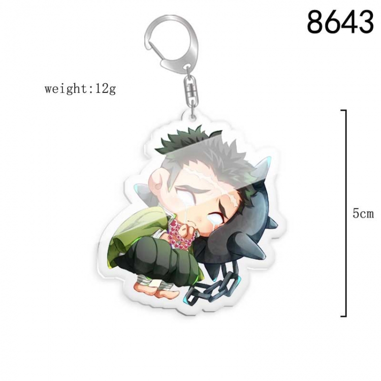 Demon Slayer Kimets Anime acrylic Key Chain  price for 5 pcs 8643