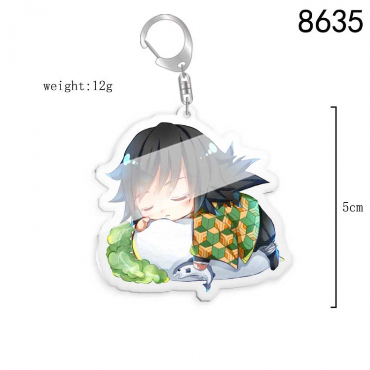 Demon Slayer Kimets Anime acrylic Key Chain  price for 5 pcs 8635