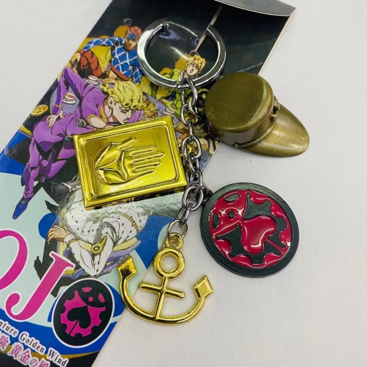 JoJos Bizarre Adventure  Animation surrounding skewers metal keychain pendant Style B