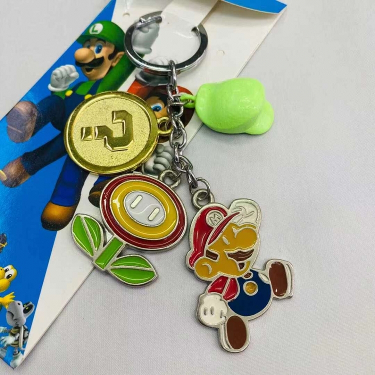 Super Mario Animation surrounding skewers metal keychain pendant Style A
