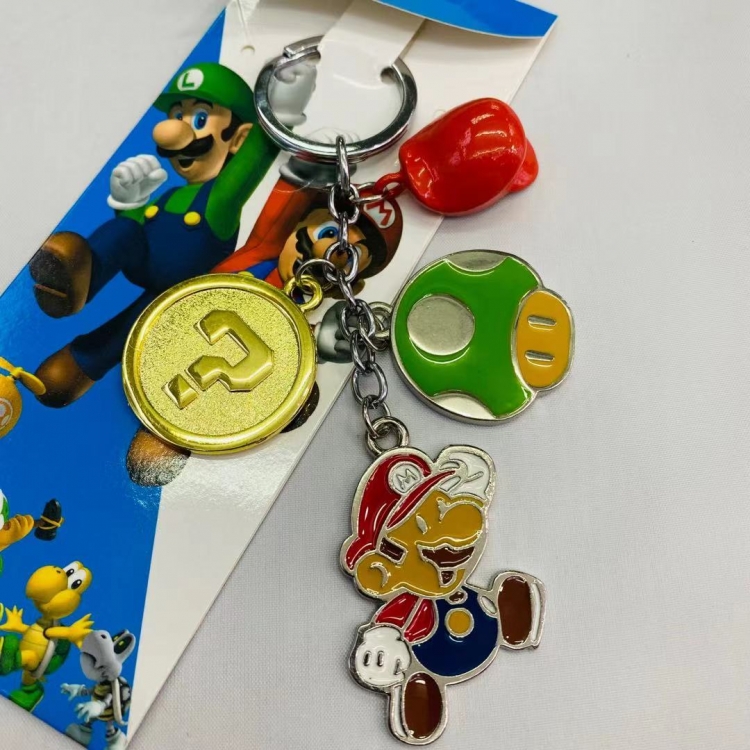 Super Mario Animation surrounding skewers metal keychain pendant Style B