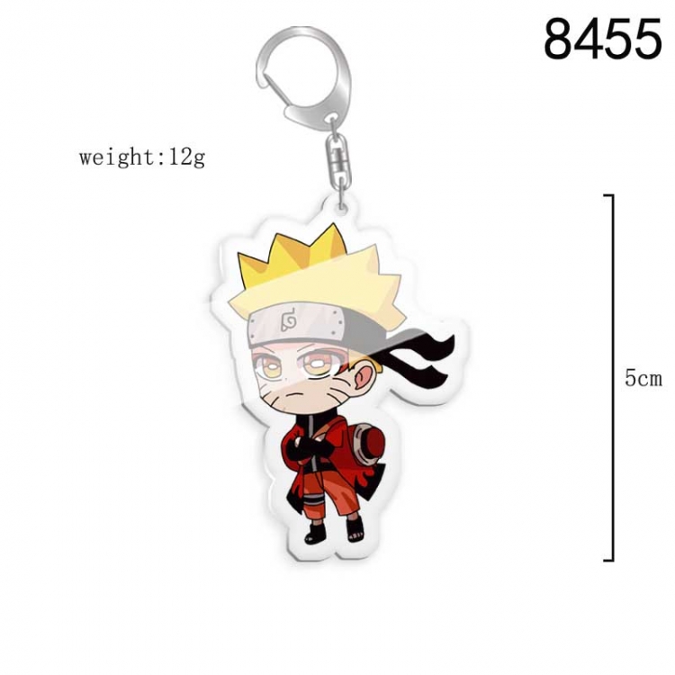Naruto Anime acrylic Key Chain  price for 5 pcs 8455