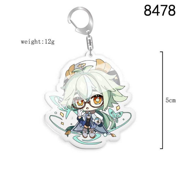 Genshin Impact  Anime acrylic Key Chain price for 5 pcs  8478