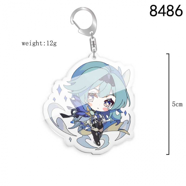 Genshin Impact  Anime acrylic Key Chain price for 5 pcs  8486