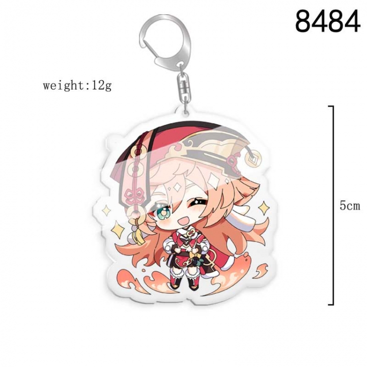 Genshin Impact  Anime acrylic Key Chain price for 5 pcs  8484