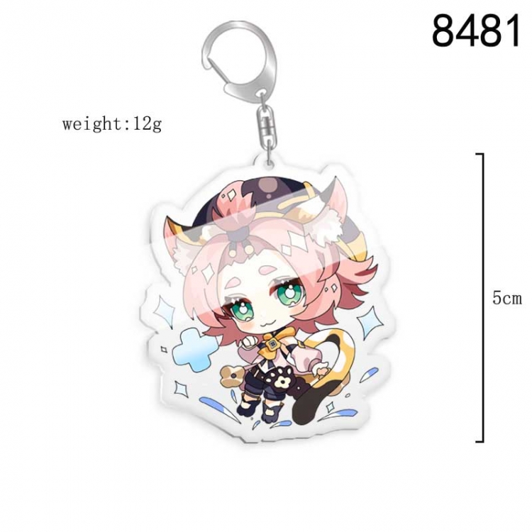 Genshin Impact  Anime acrylic Key Chain price for 5 pcs  8481