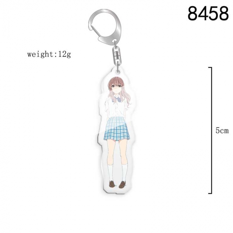 Shape of Voice Anime acrylic Key Chain  price for 5 pcs 8458