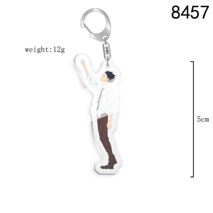 Shape of Voice Anime acrylic Key Chain  price for 5 pcs 8457