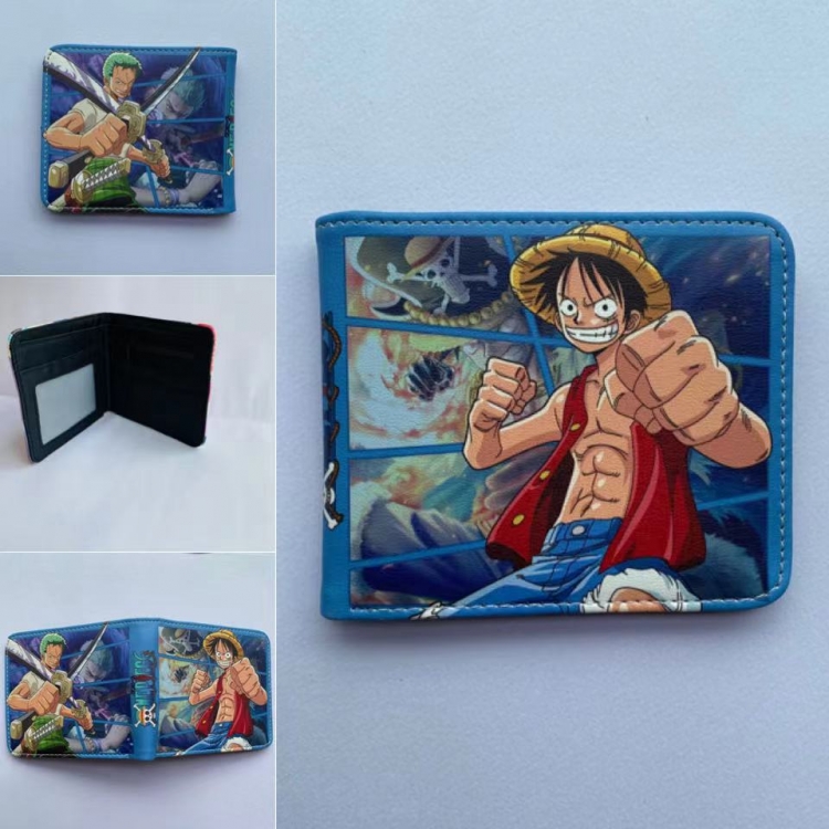 One Piece Full color  Two fold short card case wallet 11X9.5CM 60G