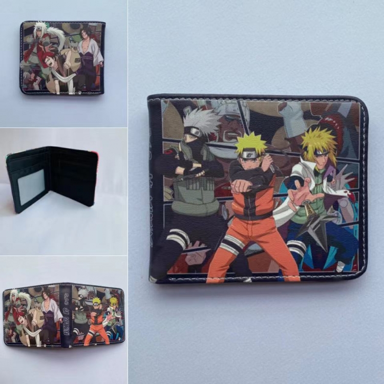 Naruto Full color  Two fold short card case wallet 11X9.5CM 60G