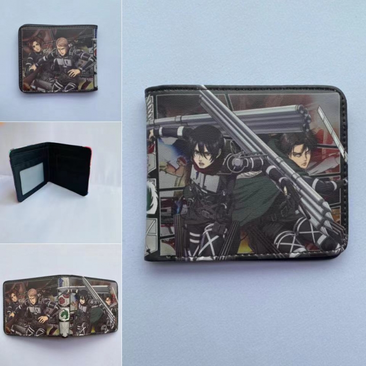 Shingeki no Kyojin Full color  Two fold short card case wallet 11X9.5CM 60G